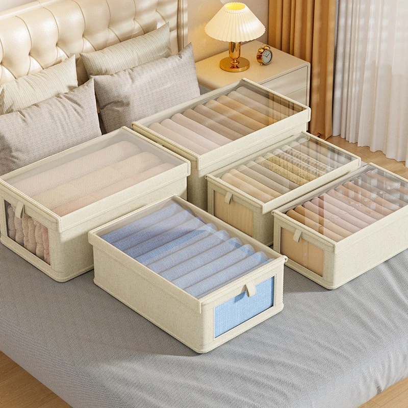 Underwear Storage Box Oxford Cloth Bra Cabinet Drawer Separated Underwear Wardrobe Clothes Divider Home Organizer Supplies 2