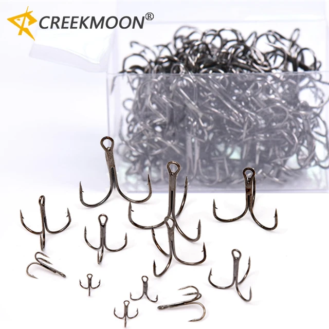 Fishhook Triple Hooks Treble  Carbon Steel Lure Fishhooks - 100pcs 35647  High Carbon - Aliexpress