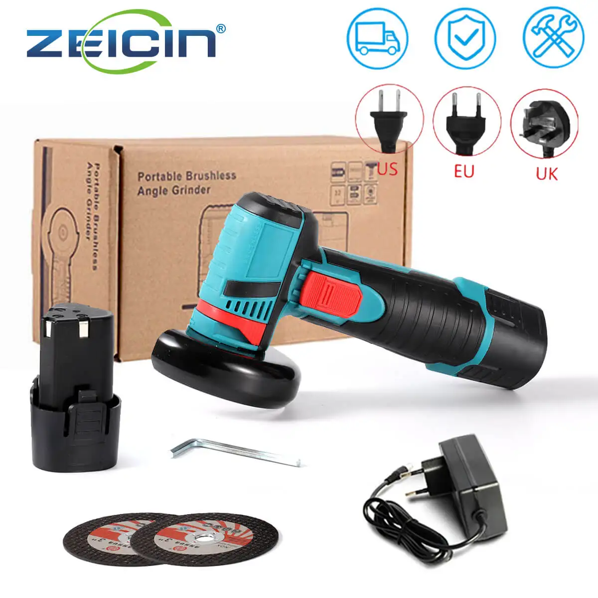 

Portable Electric Angle Grinder Cordless 125/100mm Provide Fast Material Removal Applicable To Pipe Cutting