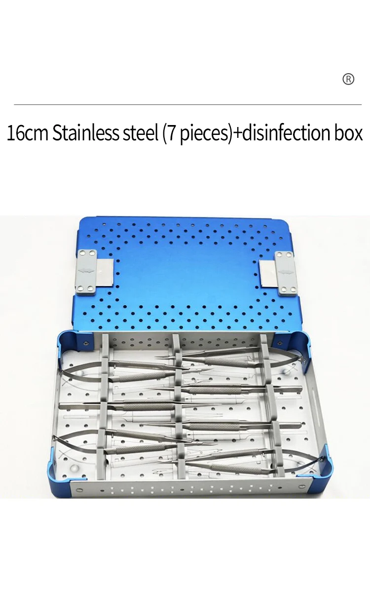Ophthalmic Hand Surgery Microsurgical Instruments Set Corneal Scissors Forceps Micro Needle Holding Forceps Microsurgical