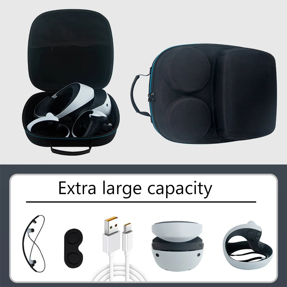 

Совершенно новая сумка для хранения, чехол для PS VR2, универсальный VR и аксессуары EVA, жесткий женский защитный чехол для путешествий для PlayStaion VR 2