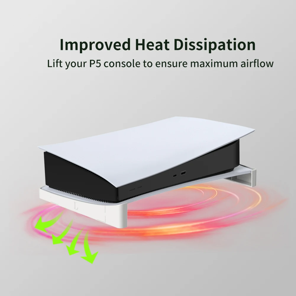 2Pcs Horizontal Storage Stand Optical Drive Storage Stand for PlayStation 5 PS5 Game Console Dock Rack Holder