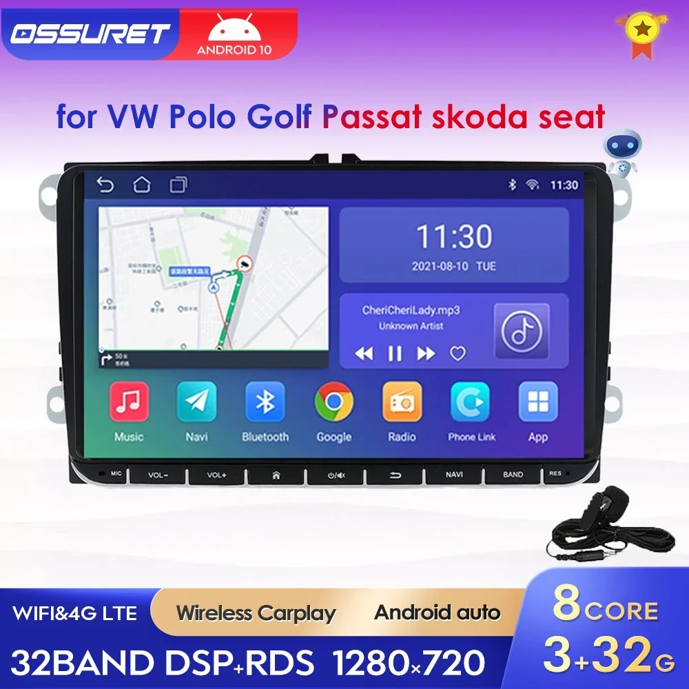 Car Radio Android for VW Volkswagen Golf 5 6 Polo Passat B6 CC GOLF Tiguan Amarok Scirocco Sharan Jetta Carplay Audio GPS Player