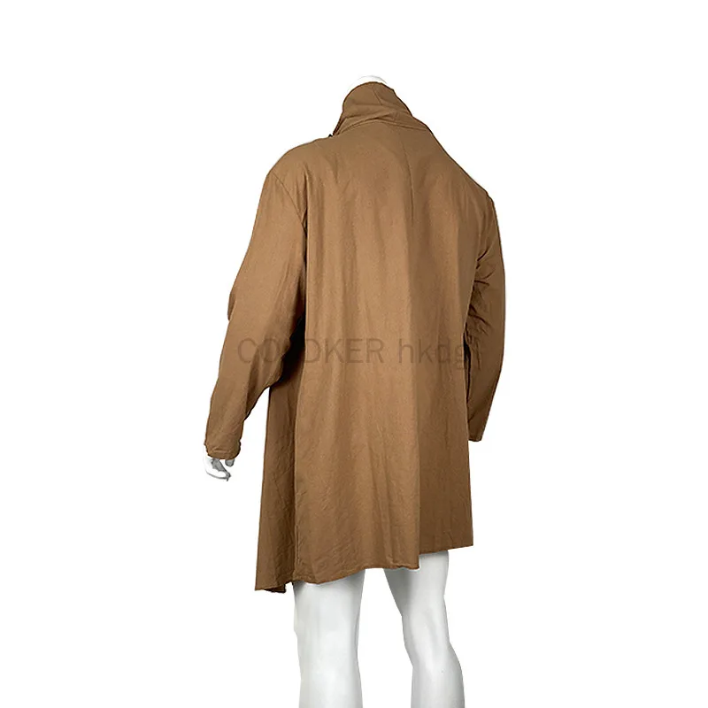 New Men's Retro Jackets Trench Casual Cotton Navy Black Khaki Scarf Collar Irregular Long Sleeve Cloak Loose Stylish