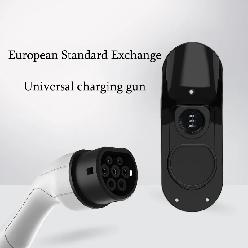 Type 2 Connector EU Plug Electric Car Charging Gun Head Socket Wall Mount Bracket Universal EV Charger Cable Holder ev charger