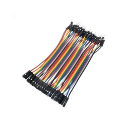 40 CABLES MACHO HEMBRA 10cm jumpers dupont 2,54 arduino pic protoboars