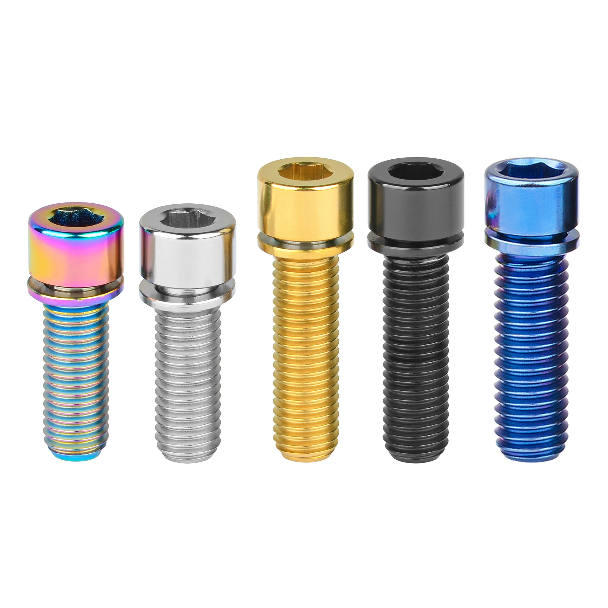 Bullone In Titanio M7 X 32mm Con Rondella - Per Biciclette E Modifiche Meccaniche