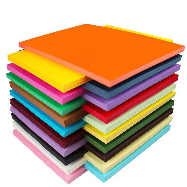 Colored Printer Cardstock Paper 10 Assorted Colors Colorful Cardstock Paper  100 Sheets Colored Card Stock Scrapbooking Paper - AliExpress