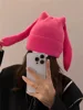 New 1Pc Bunny Hats Beanie Long Ear Warm Hat Crochet Knitted Hat Cute Bunny Hat Rabbit Ears Hats for Women Winter Hats Warm Caps 5