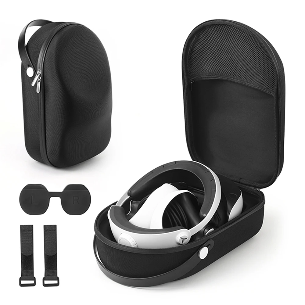 PS VR2 VR 헤드셋용 핸드백 충격 방지 보관 가방, 방수 운반 케이스, 블랙, 그레이 보호 커버, 게임 액세서리