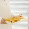 Japanese Decorative Rectangular Tray Plastic Imitation Wood Grain Serving Tray Tea Cup Saucer Fruit Snack Storage Plate Trays 5