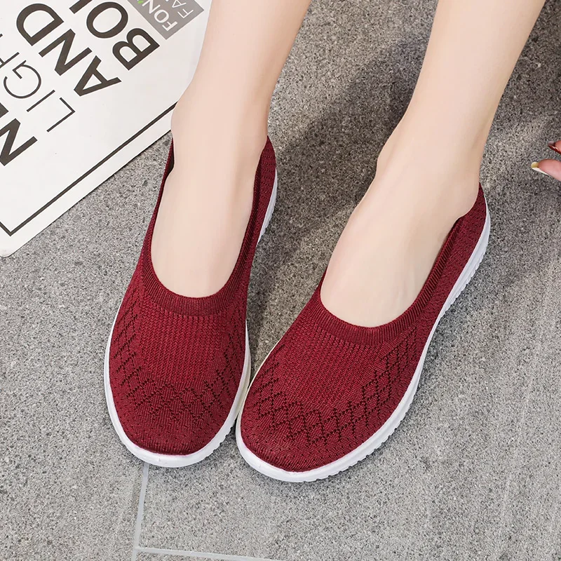 Summer Mesh Women Casual Shoes Breathable Sneakers Women Lightweight Slip on Loafers Outdoor Walking Shoe Tenis Zapatillas Mujer