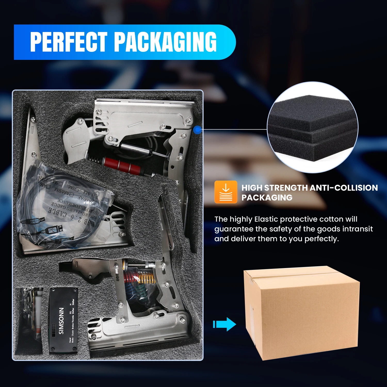 Sim Racing Pedals PC SimRacing Pedals Pressure Sensor Pedal Racing Simulation compatible with logitech g29 G27 sim racing cockpit simulator