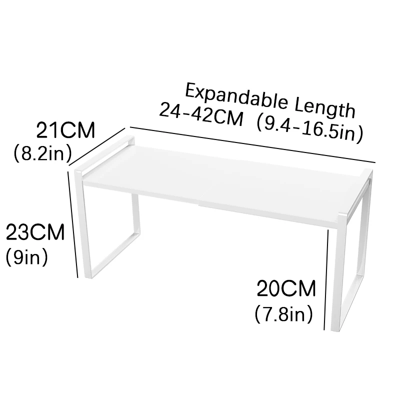 Rack de armazenamento de cozinha sob a pia, prateleira em camadas no armário, bancada, armário extensível, rack de armazenamento de pratos para uso doméstico