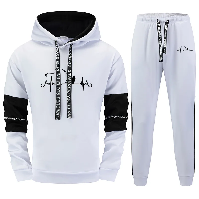 Sudaderas con capucha para hombre, pantalones para correr, ropa deportiva de alta calidad, traje para hombre, sudaderas con capucha a la moda, pantalones de chándal, moda urbana, chándal informal