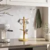 Bamboo Mug Holder 6 Hooks Coffee Cup Holders Tree Sturdy Mug Tree Rack Stand Ideal for Counter Organizer Space Saver 5