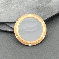 Enhanced Transparent Glass Sapphire Caseback for Automatic Movement Watch Cases (Rose Gold)