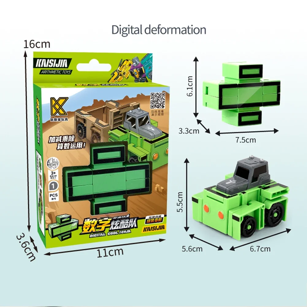 Children's Transforming Robot Toy - Digital Numbers & Letters Theme