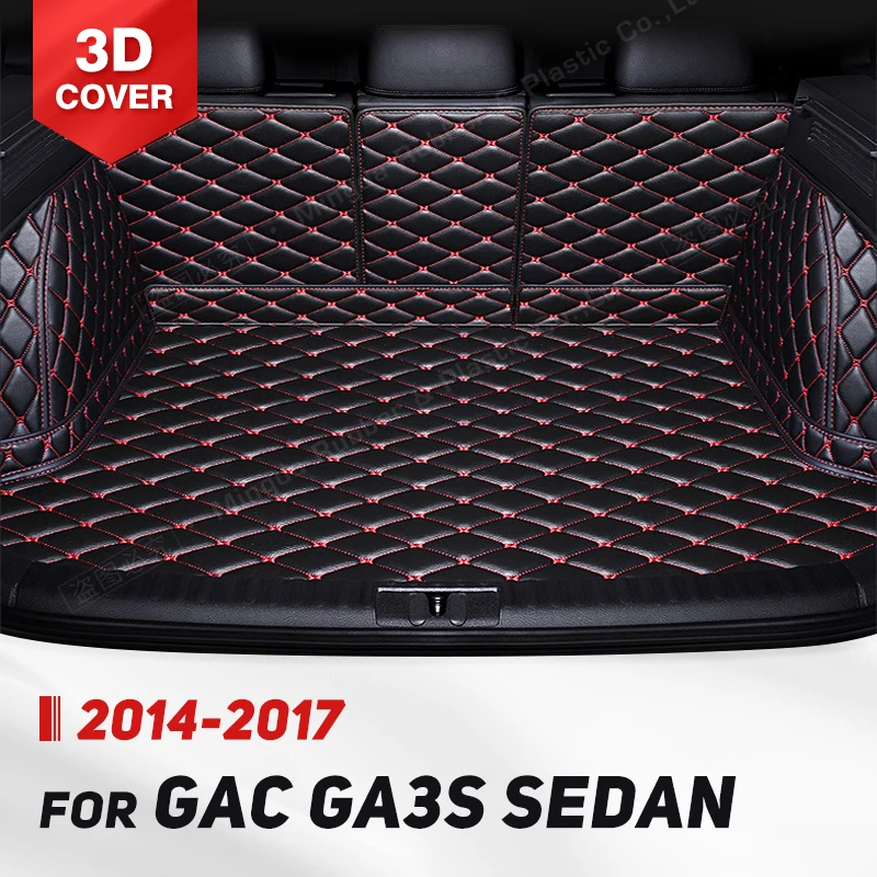 

Auto Full Coverage Trunk Mat For GAC Trumpchi GA3S sedan 2014-2017 16 15 Car Boot Cover Pad Interior Protector Accessories