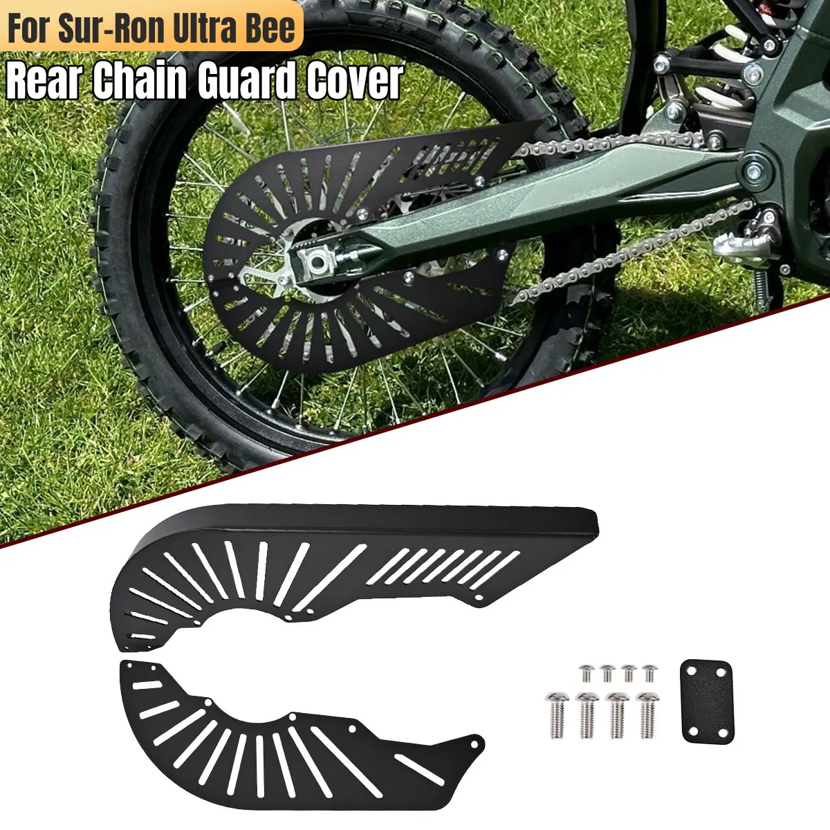 

Motorcycles Rear Chain Wheel Cap For Sur Ron Ultra Bee Rear Chain Guard Cover Motor Modification Replacement Accessories Parts