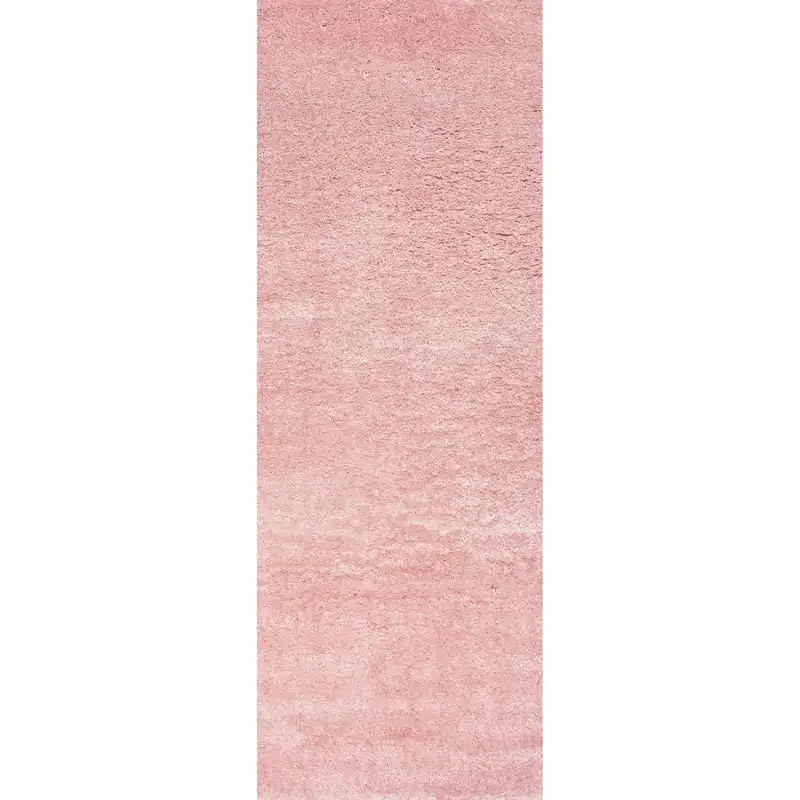 

& Plush Cloudy Shag Runner Rug, 2' 8" x 8', Pink