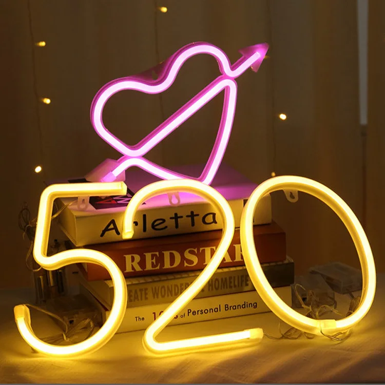 

Ins girl heart room night light bedroom decorated neon lights