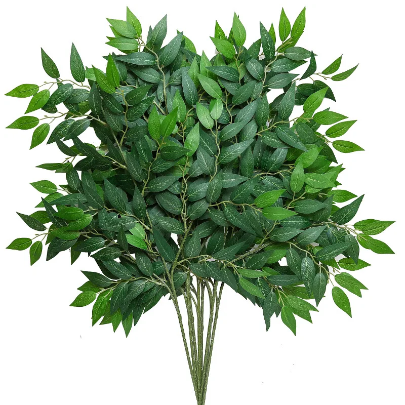 

Artificial Plants Branches, Tall Fake Greenery Filler Decor, Realistic Texture Hanging Plant Decor for Wedding Bouquets Office