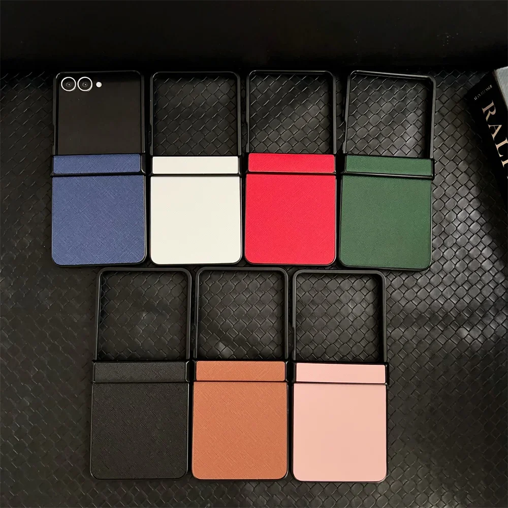 PU-Leder-Scharnier-Schutzhülle für Samsung Galaxy Z Flip 7 FE 6 5 4 3 Flip7 Flip6 Flip5 Flip4 Flip3 stoßfeste Abdeckung – Detail 1