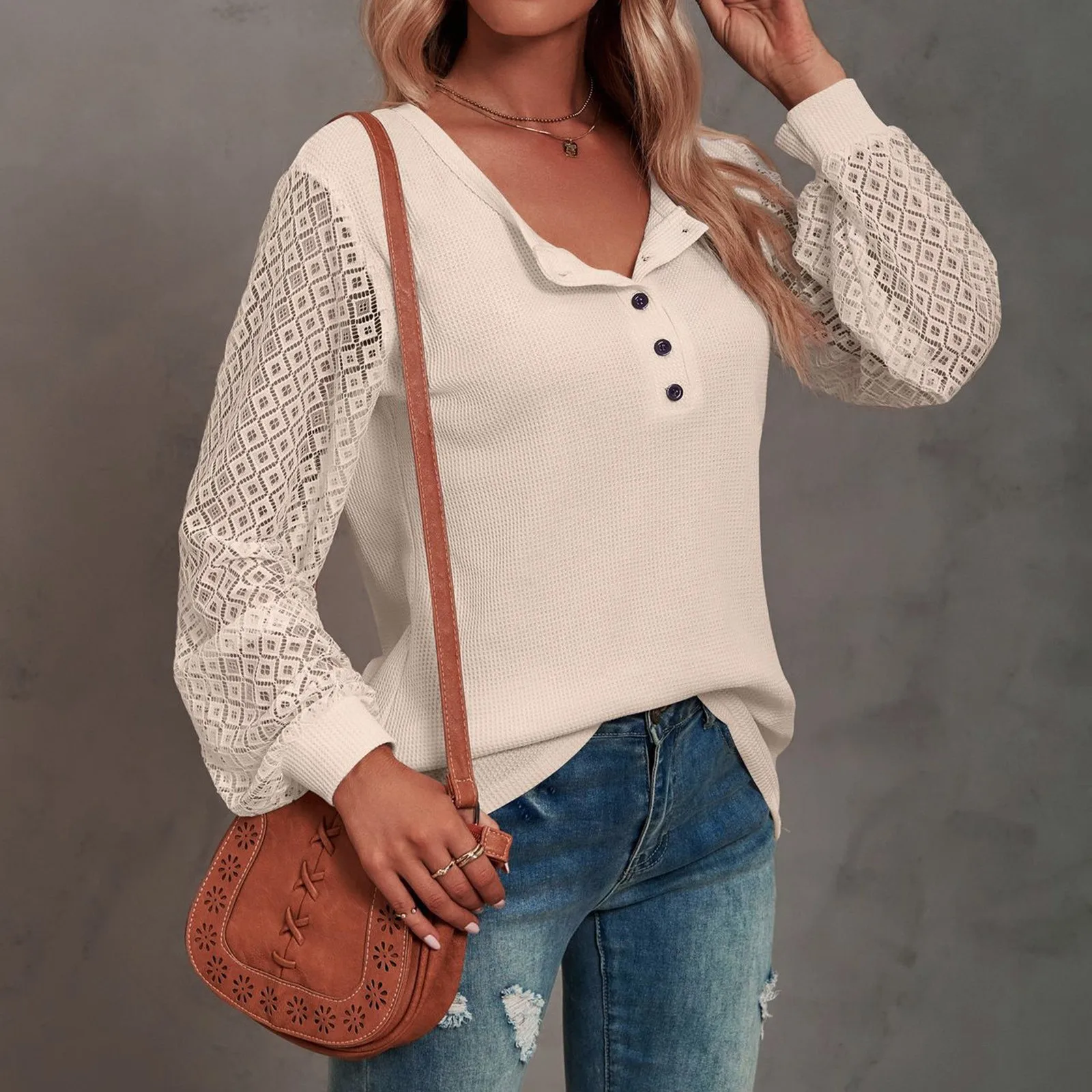 

Sexy Lace See Through Shirt For Women Gothic Punk Slim Fit Top Personality Streetwear Collar T Shirt European&American Blusas