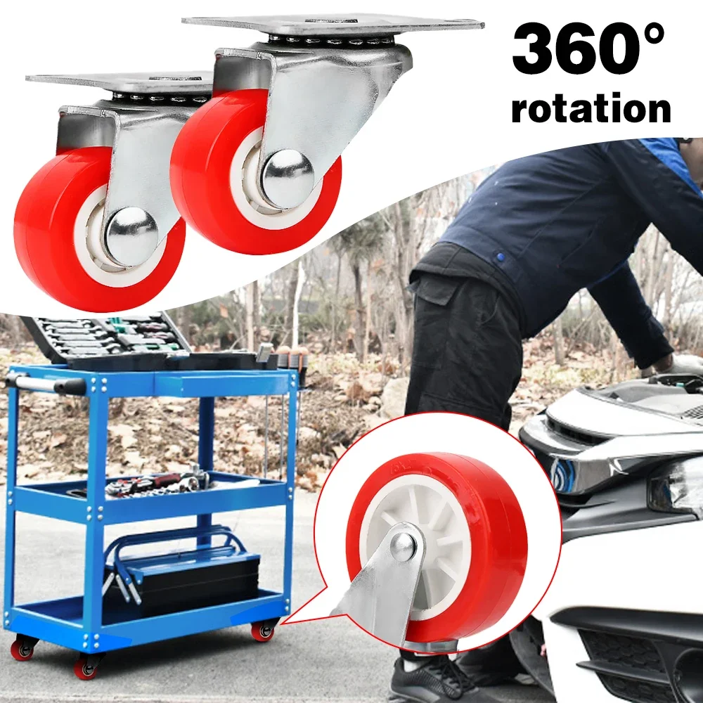 Soft Rubber Universal Swivel Caster Wheels for Furniture and Trolleys