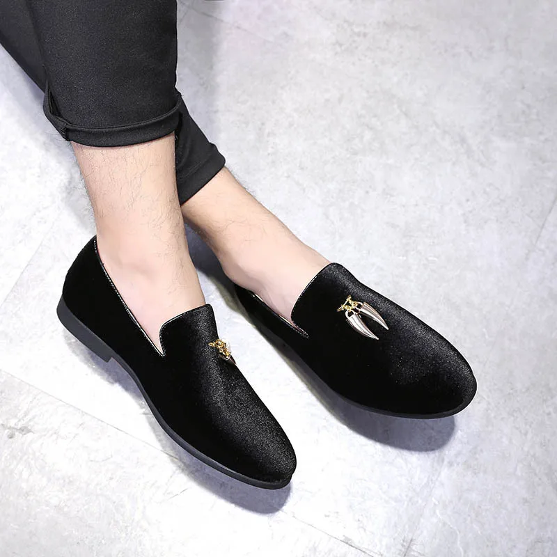 2024 New Fashion Suede Royal Blue Slip On Oxford Driving Shoes For Men Wedding Prom Dress Formal Footwear Zapatos Hombre Vestir