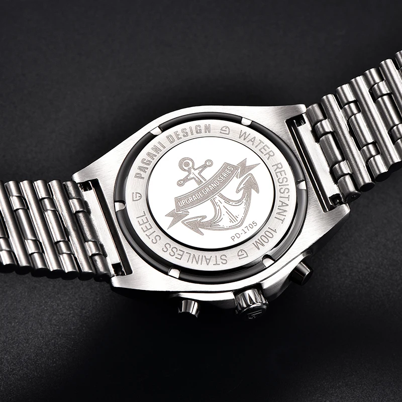 PAGANI DESIGN Quartz Watch Sapphire Multi-Function Chronometer Japan VK63 Men Watch Stainless Steel Luxury Diving Watch 2023 New
