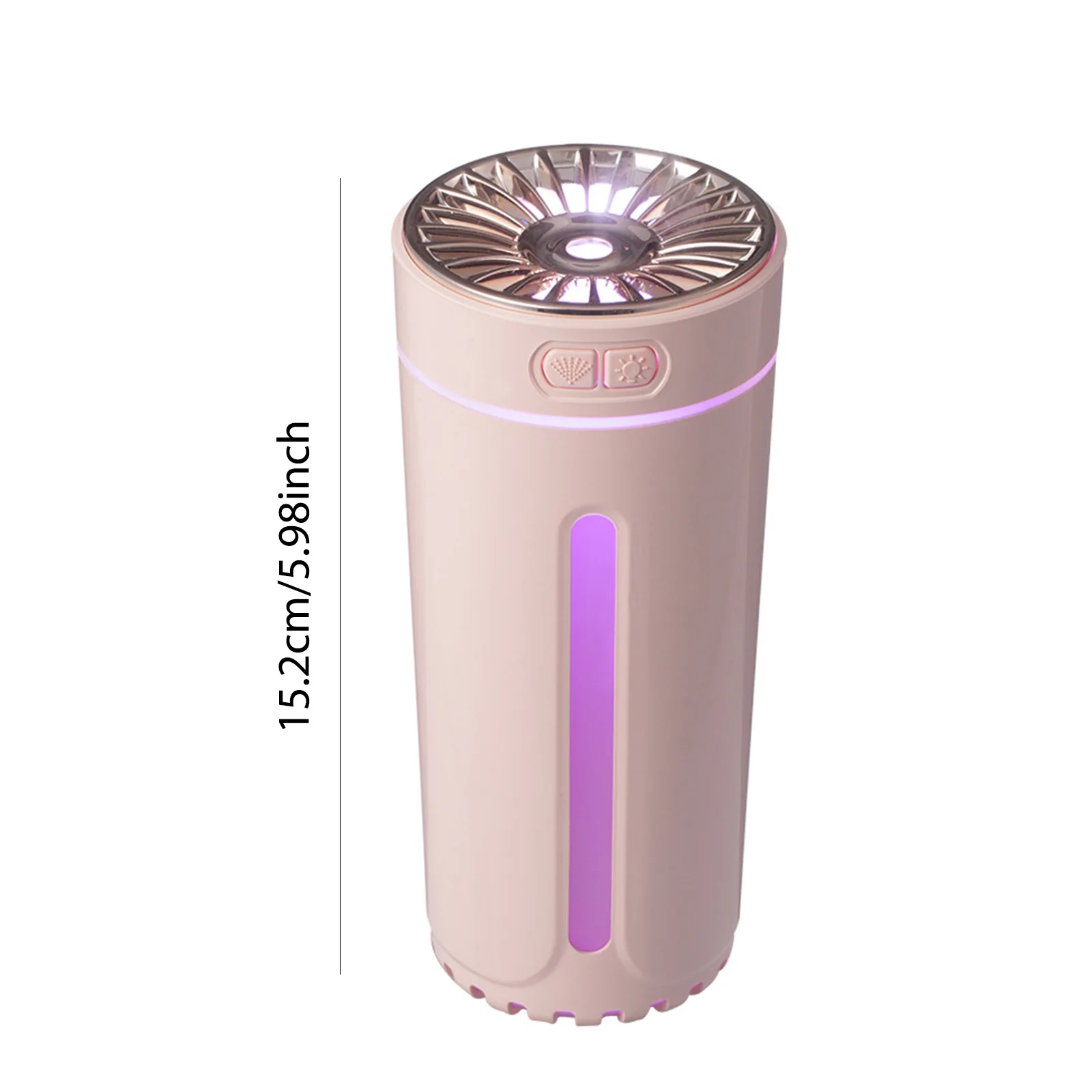 USB 가습기 조명 및 스프레이 모드 자동차 아로마 디퓨저 다채로운 야간 조명 30db 무음 300ml 용량 가정용 자동차 사무실용