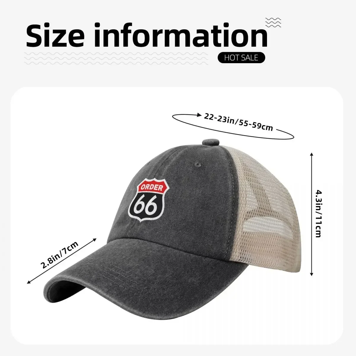 Order 66 Cowboy Mesh Baseball Cap Anime Fluffy Hat Hat Luxury Brand Hats Man Women's 4