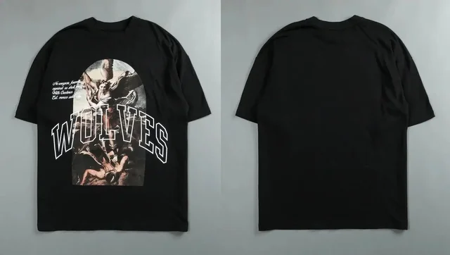 Darc Sport Wolves Gym T Shirts Oversized Workout Fitness Men Women Clothing Graphic DTG Print Darcs Fitness Casual Cotton Tops 6