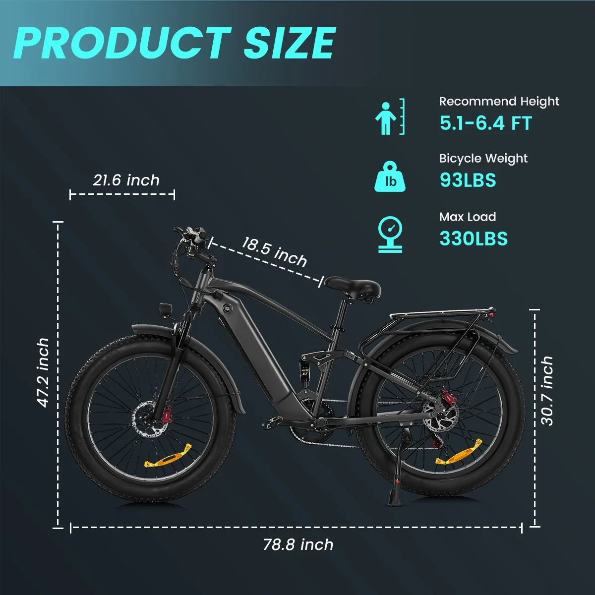 New X26 1000W Electric Bicycle 26 Inch Men's Bike 4.0 Fat Tires Ebike 48V 13AH Lithium Battery 45KM/H Mountain Motorcycl