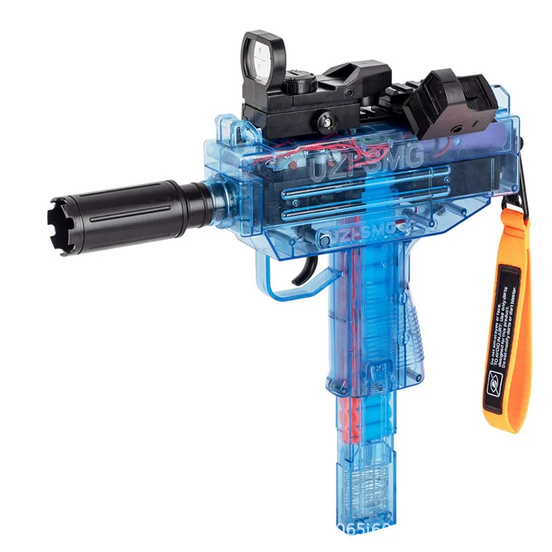 UZI Electric Soft Bullet Toy Gun Automatic Shooting Toy Machine Gun Model Airsoft Launcher Weapons for Men Boy Kid Outdoor Games 5