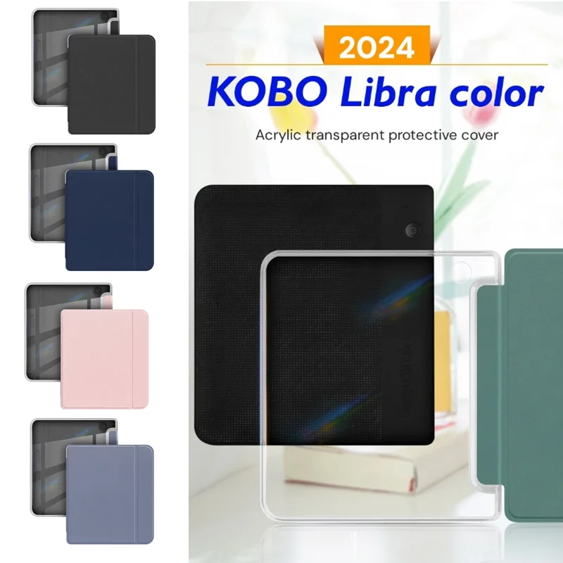 Elegant Clear Protective Smart Case for Kobo Libra 7-Inch eBook