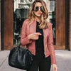 2025 Women Bike Coat PU Leather Outwear Zipper Outfit Autumn Winter Wome Fashion Short Thin Female Jacket 5