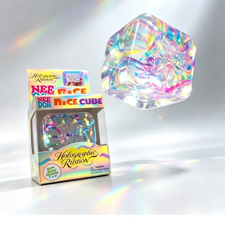 Holographic Ribbon Squeeze Sensory Toy - Colorful Knead & Stretch Anxiety Relief Fidget
