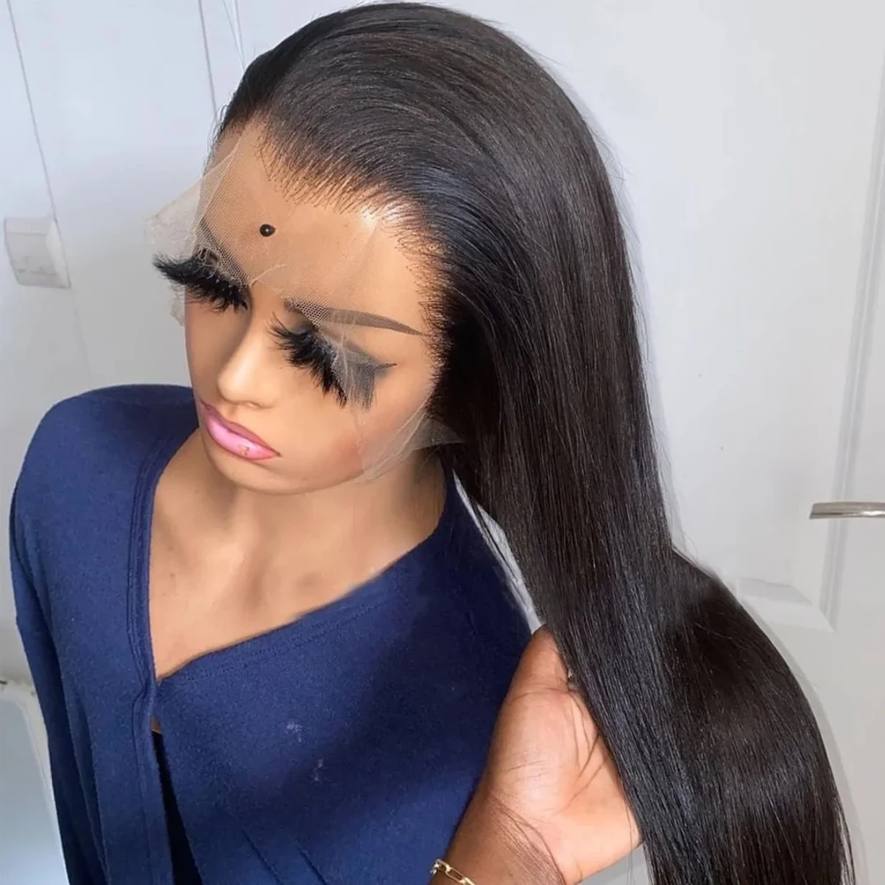 

Synthetic Lace Front Wig for Black Women Natural Color Long Straight Middle Part Lace Wig Heat Resistant Fiber Daily Cosplay Wig