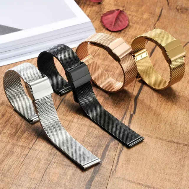 Quick Release Milanese Strap 18mm 20mm 22mm 12mm 14mm 16mm 17mm 19mm 21mm 24mm Universal Bracelet 0.6mesh Stainless Steel 2