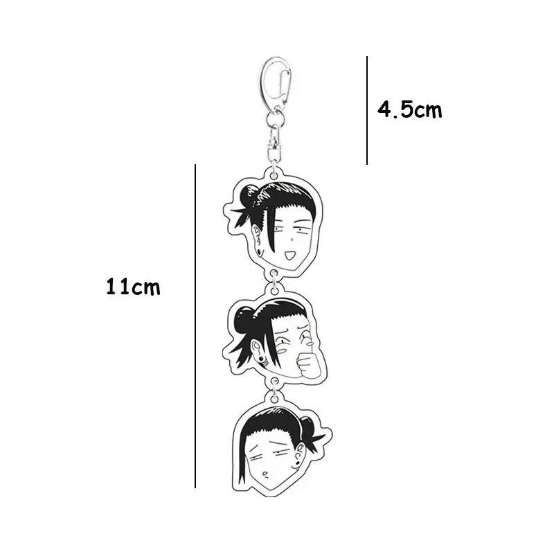 Anime Jujutsu Kaisen Keychain Fashion Gojo Satoru Geto Suguru Key Chain Man Women High Quality Key Ring Cosplay