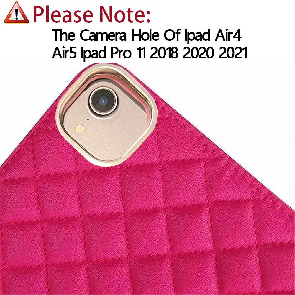 Suporte de Lambskin Smart Case para Ipad Ipad 7th 8th 9th 10th Gen Ipad Air4 Air5 Pro11 Ipad 9.7 2023 2023 Mini Coque - Imagem 6