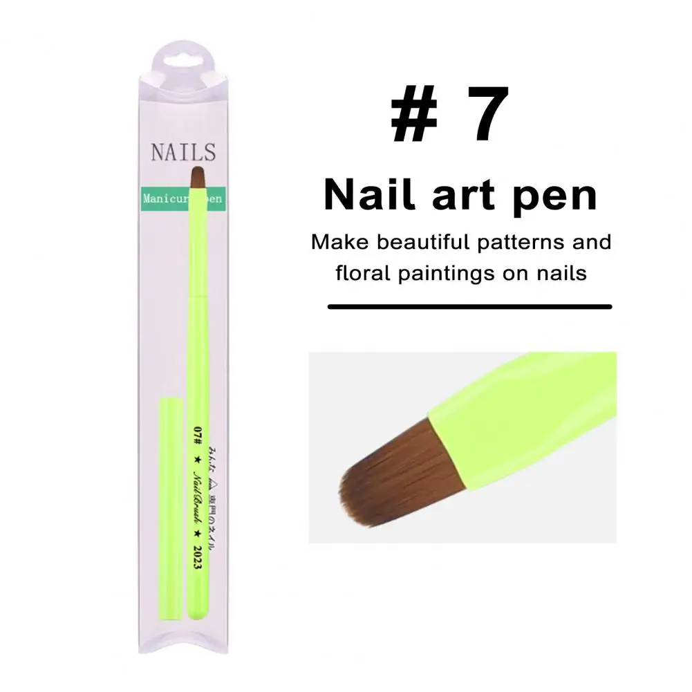 Nail Art Pen Easy to Brush Nail Pen Lightweight Uv Manicure Pen Versatile Nail Art Brush for Beautiful Fruit Green Nail Designs 6