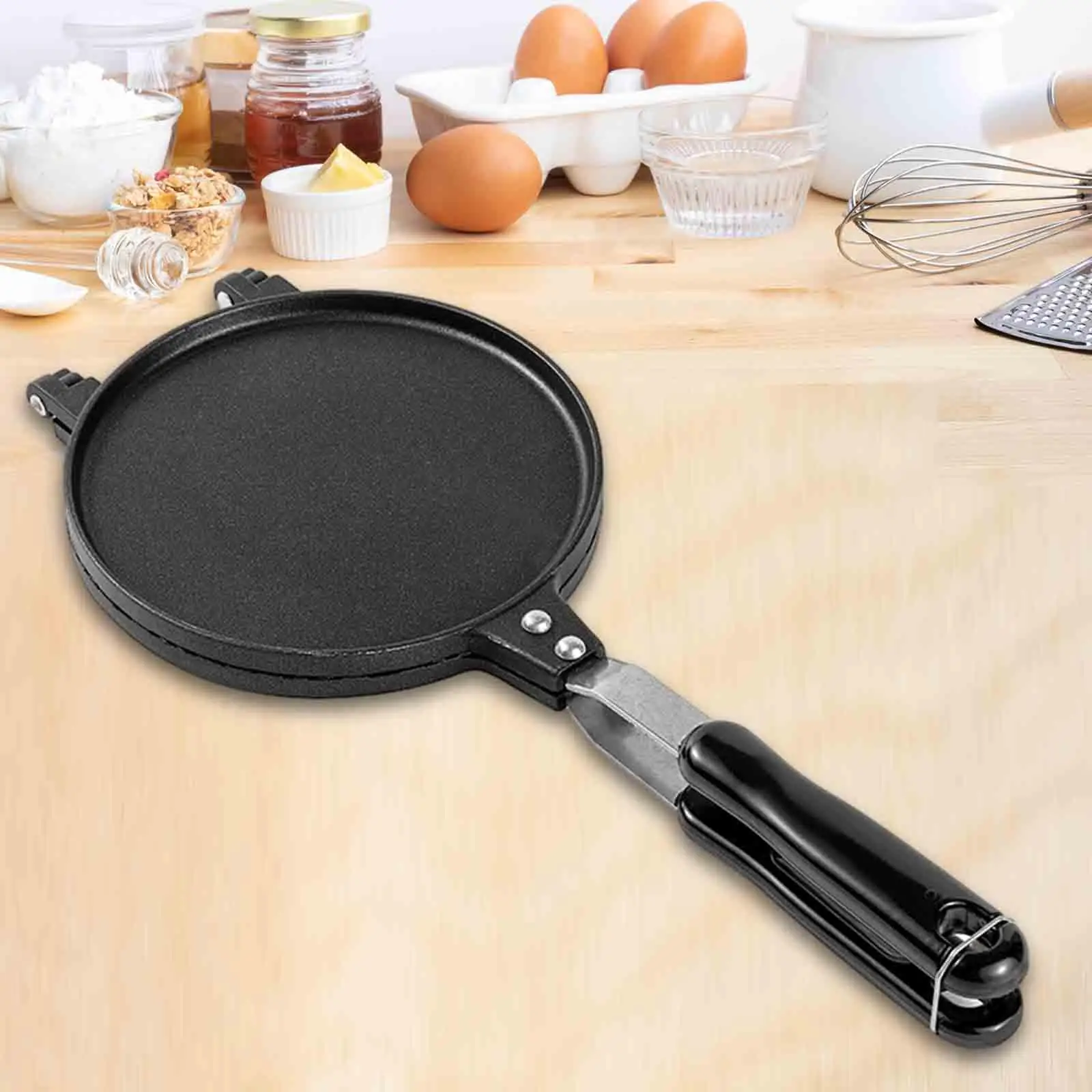 Egg Roll Maker Baking Pan Press Plate Easy Clean DIY Tools Ice Cream Pancake Waffle Making Tool for Cooking Omelet Dessert