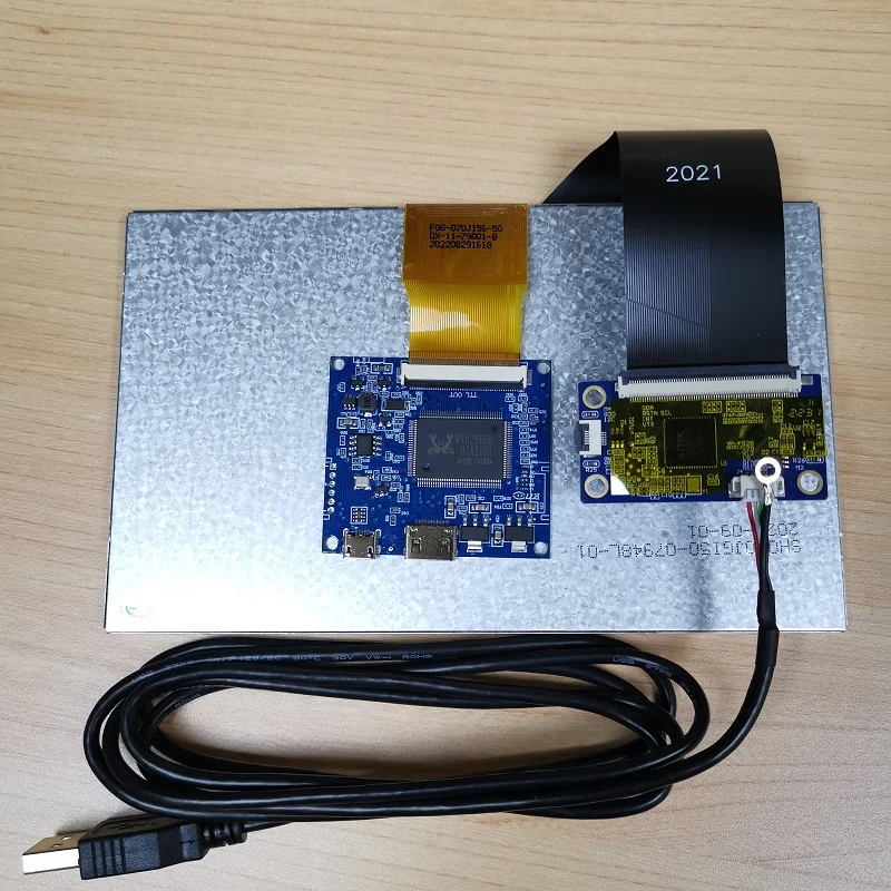 터치 디스플레이 모듈 키트, HD1024X600IPS, 풀 뷰, USB5V 전원 솔루션, 7 인치