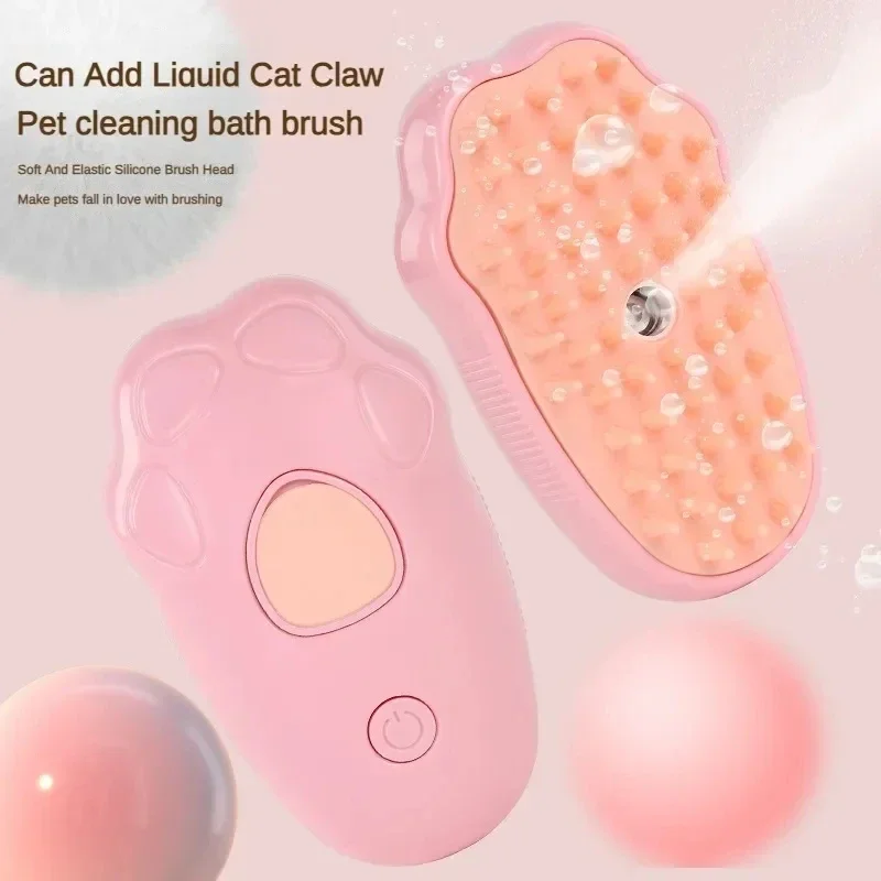 USB Rechargeable Pet Spray Comb 3in1 Electric Soft Silicone Dog Steam Brush Cat Massage Brush Hair Removal Comb Pet Grooming pet clipper dog hair trimmer pet hair trimmer dog clipper