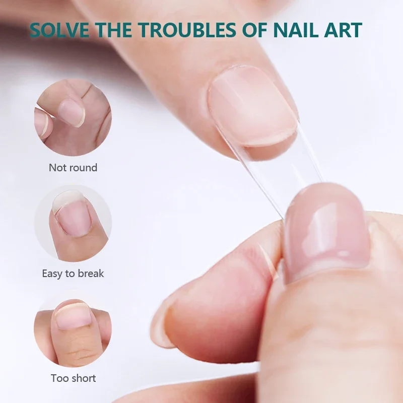 120pcs Nail Tips for Full Cover Acyclic Press on False Nails Short Almond Coffin Semi-Matt Nail Art Supplies