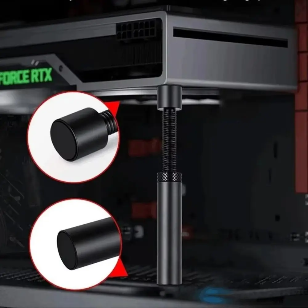 새로운 알루미늄 GPU 홀더 27-120mm 블랙 실버 텔레스코픽 회전 스탠드 수직 비디오 카드 홀더